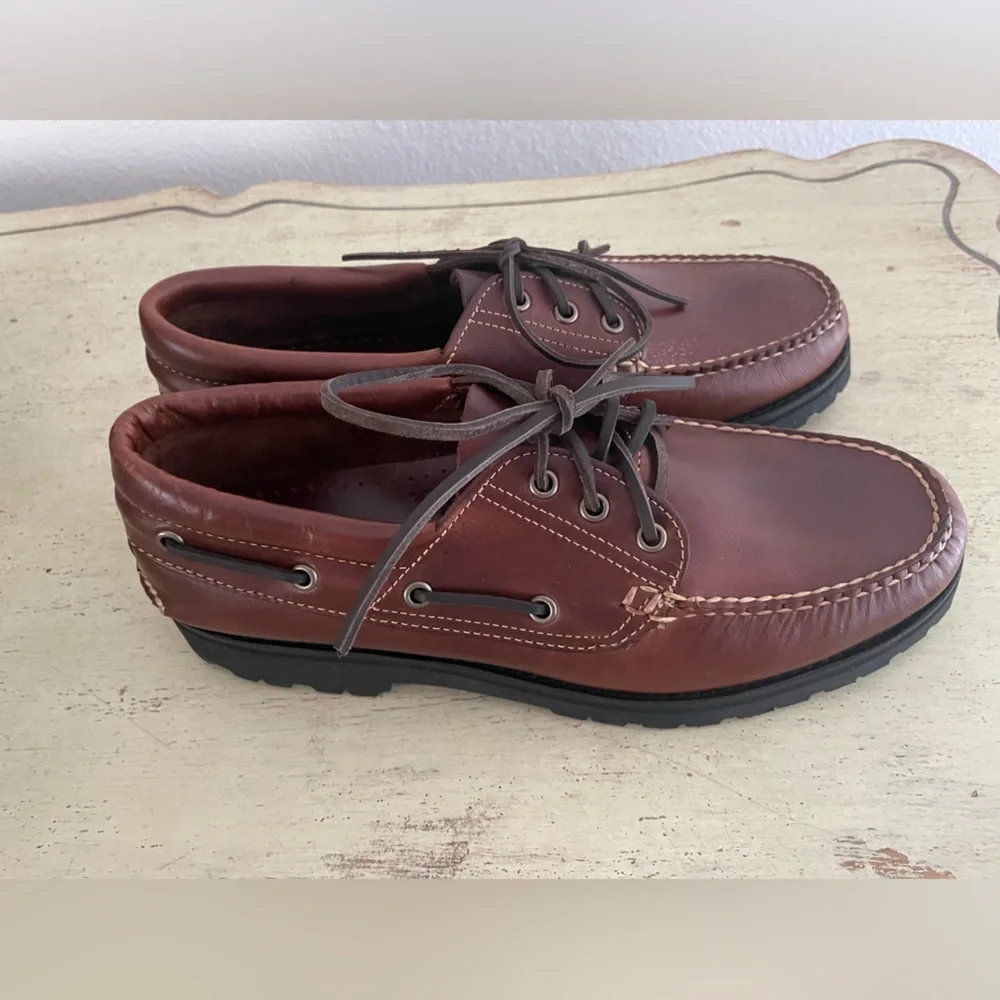 J. CREW Lug boat‎ shoes in Dark Seahorse Brown Size 10 M $198 CL552